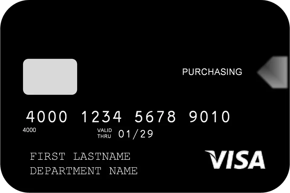 Card Visa negru